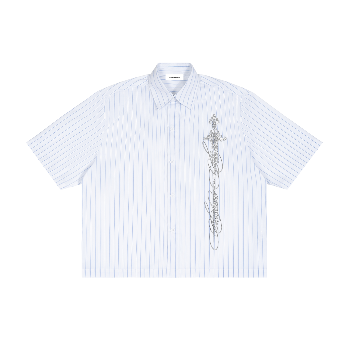 "CRUSADER" STRIPED BOXY SHIRT