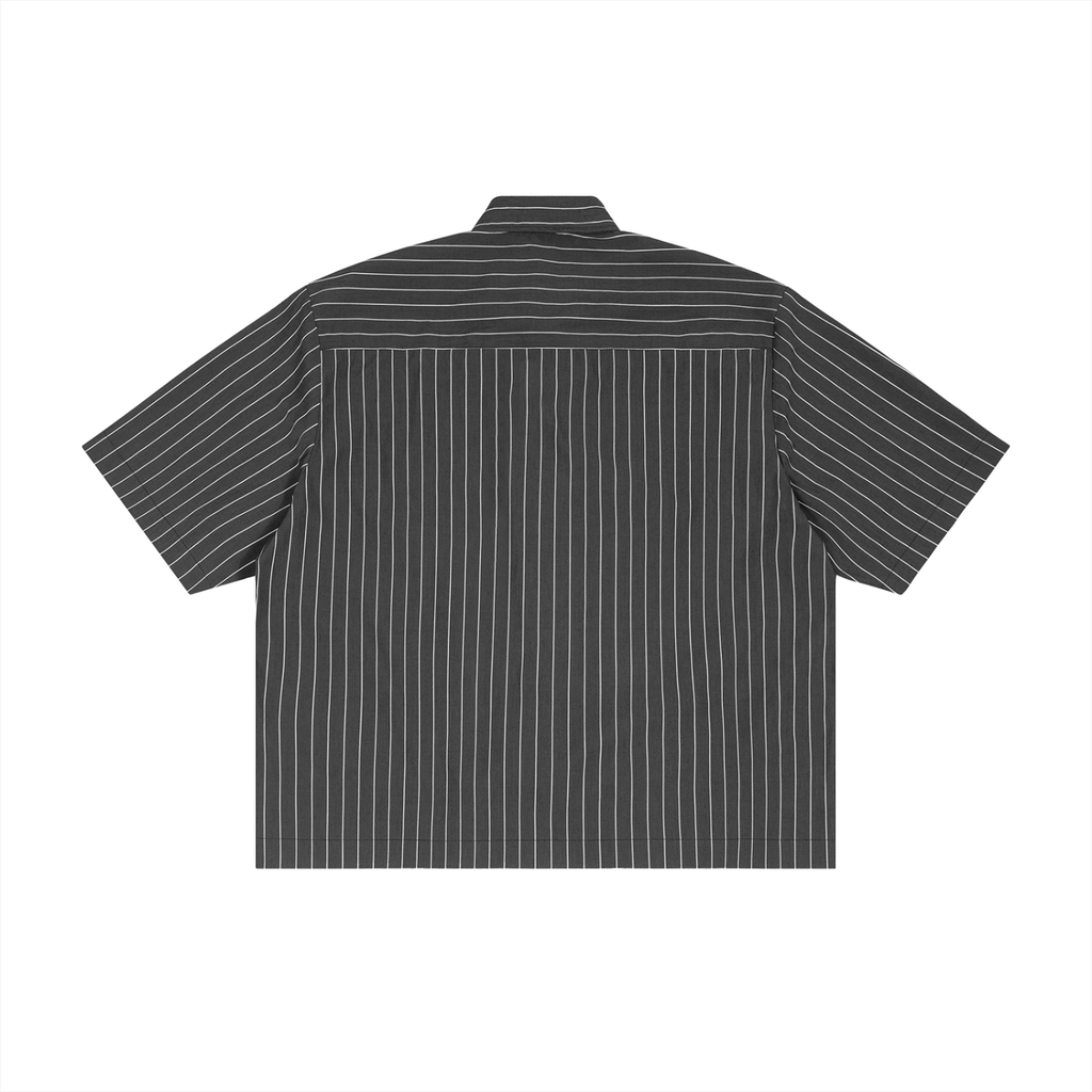 "CRUSADER" STRIPED BOXY SHIRT