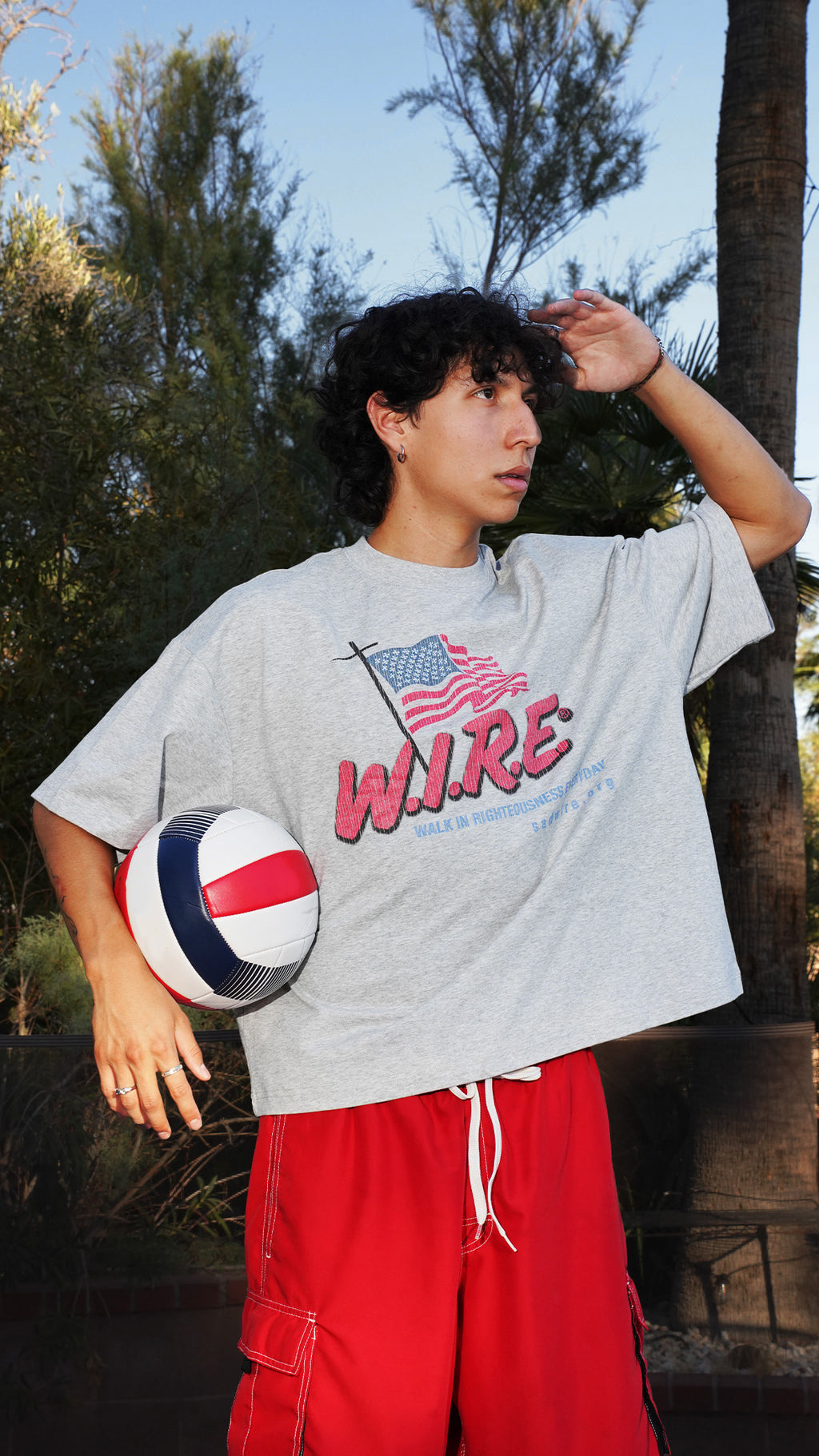 "WIRE" BOXY TEE