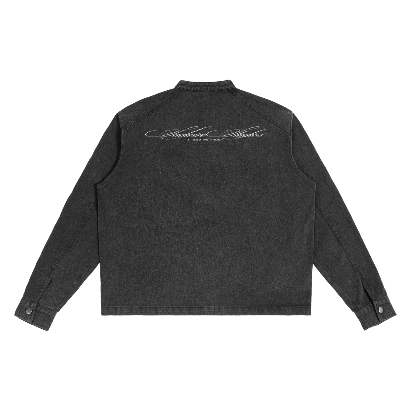"SCRIPT" DENIM BIKER JACKET