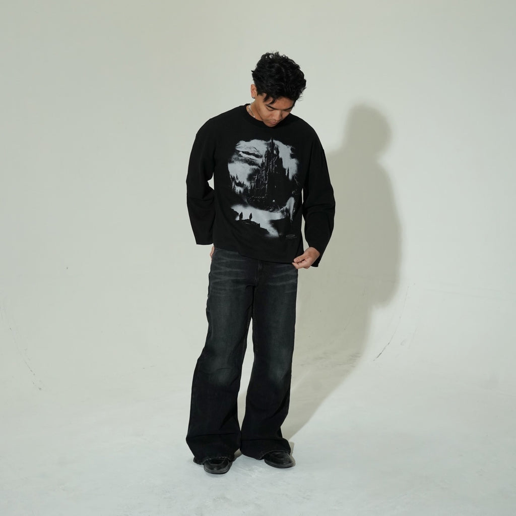 "CASTLE CRASHER" WAFFLE LS TEE
