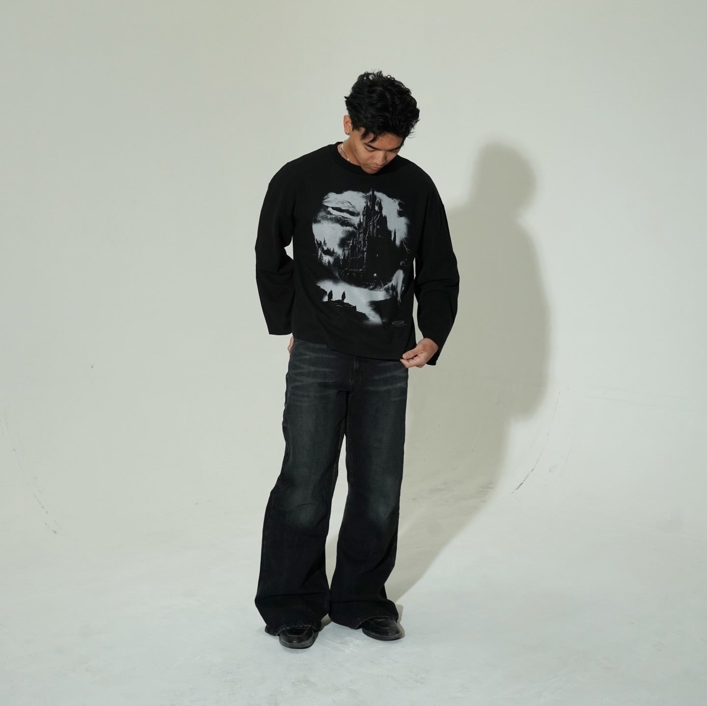 "CASTLE CRASHER" WAFFLE LS TEE
