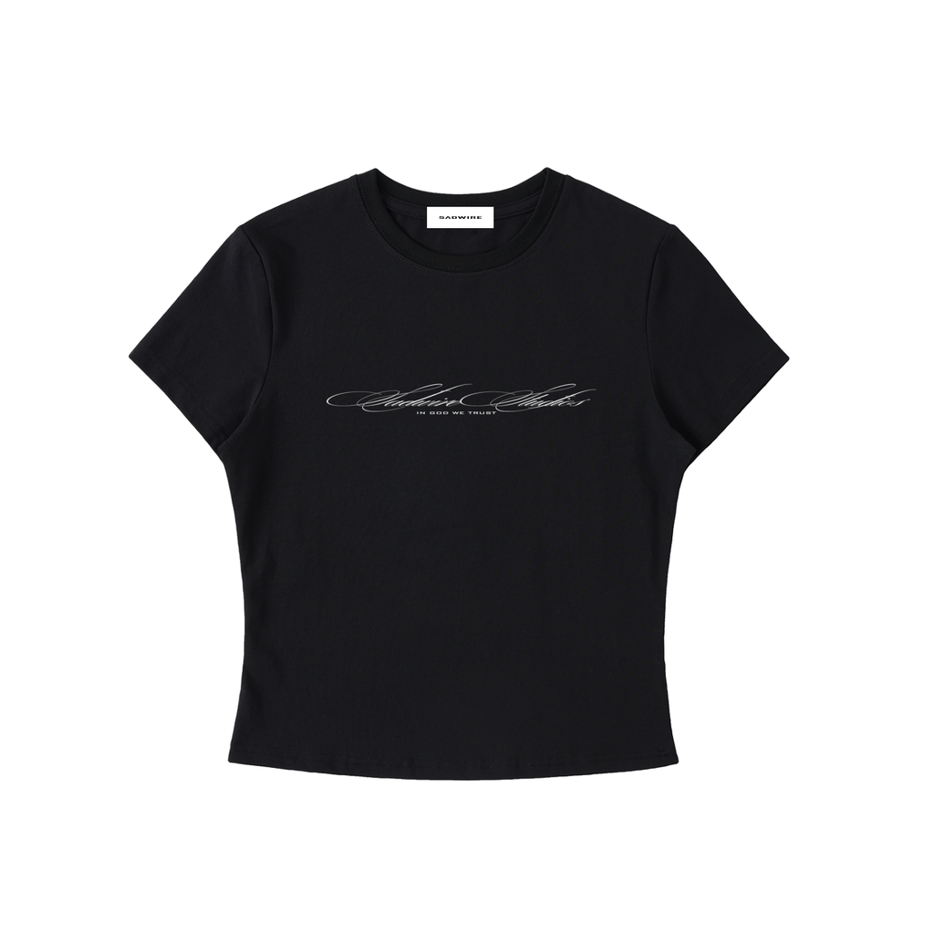 "SCRIPT" BODYCON TEE