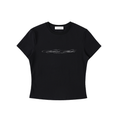 "SCRIPT" BODYCON TEE