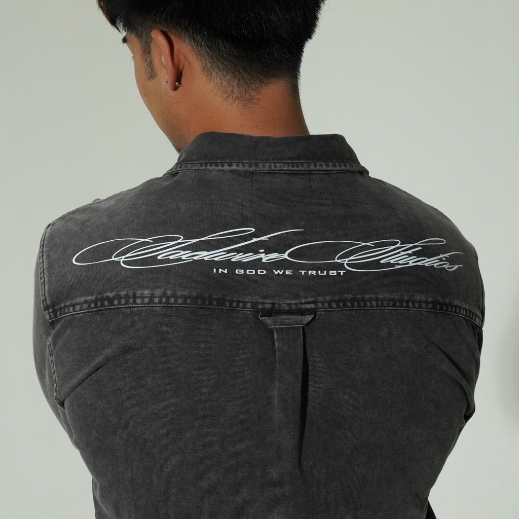 "SCRIPT" DENIM OVERSHIRT