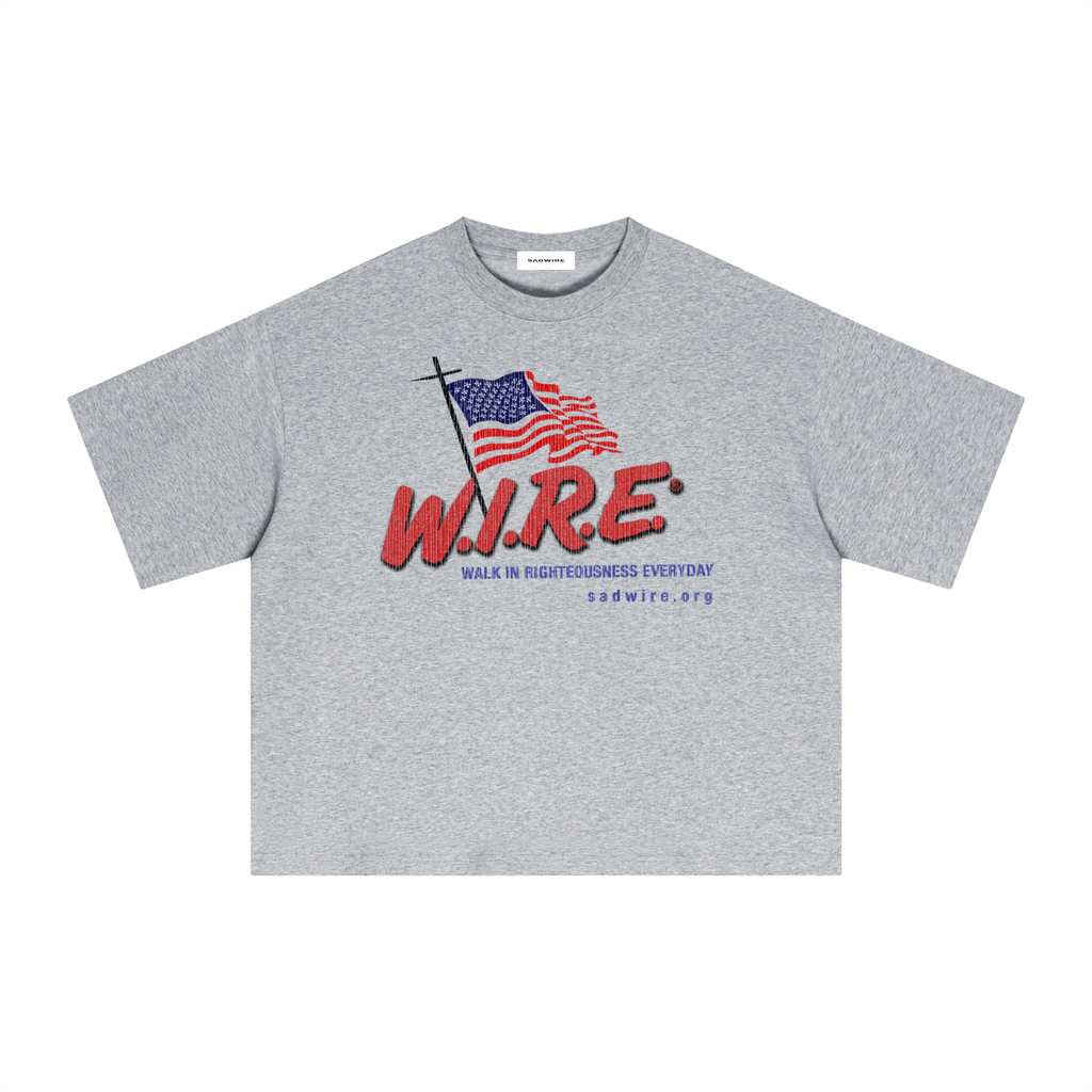 "WIRE" BOXY TEE