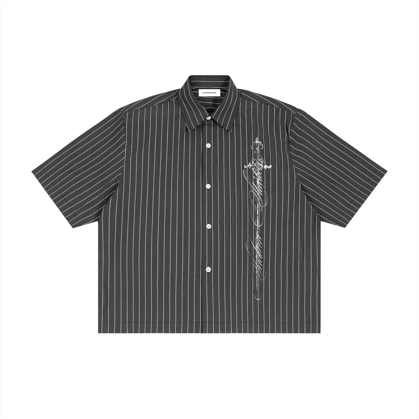 "CRUSADER" STRIPED BOXY SHIRT