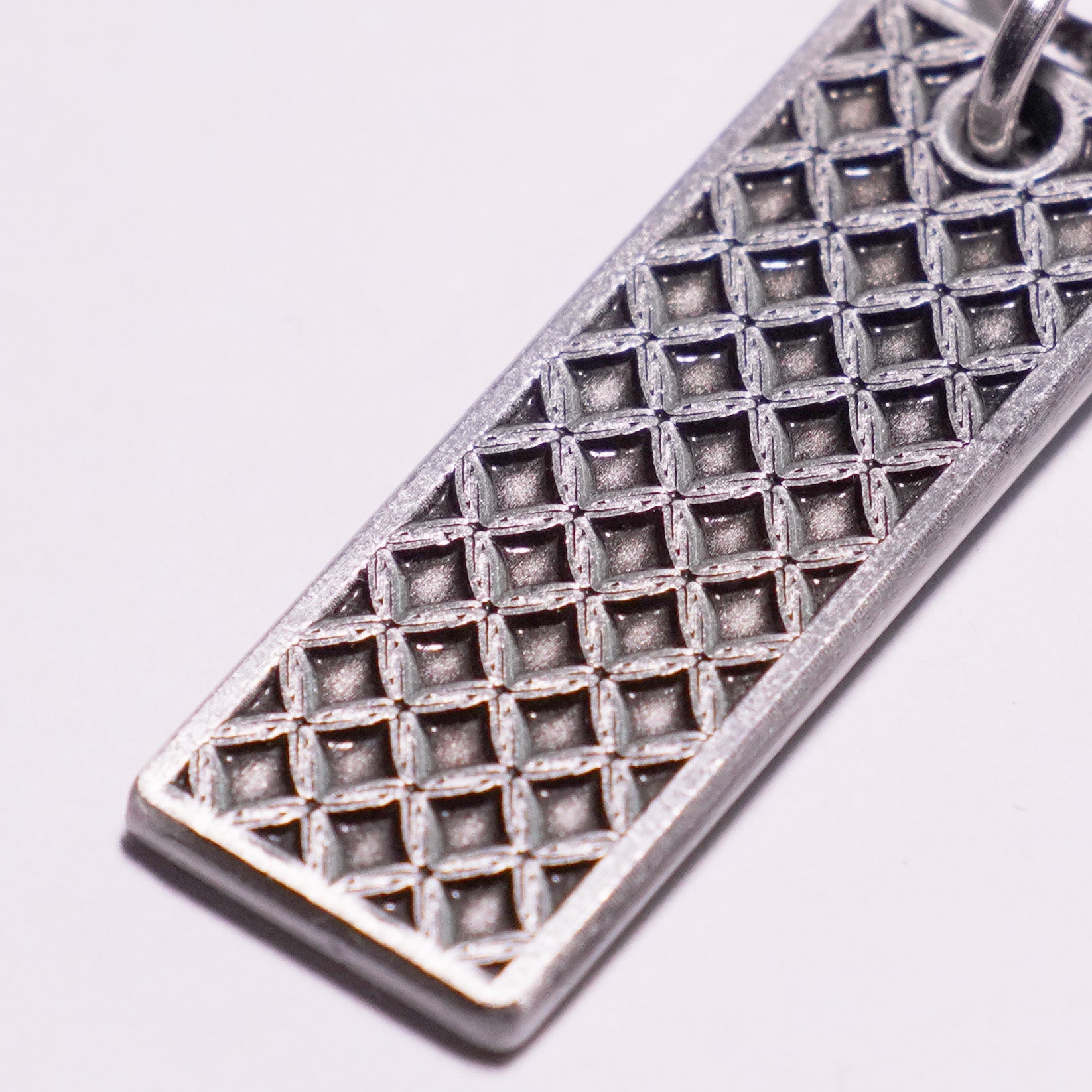 "STEEL CAGE" TAG NECKLACE