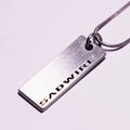 "STEEL CAGE" TAG NECKLACE