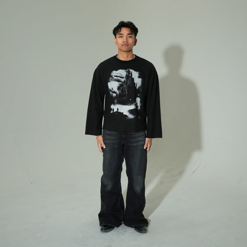 "CASTLE CRASHER" WAFFLE LS TEE