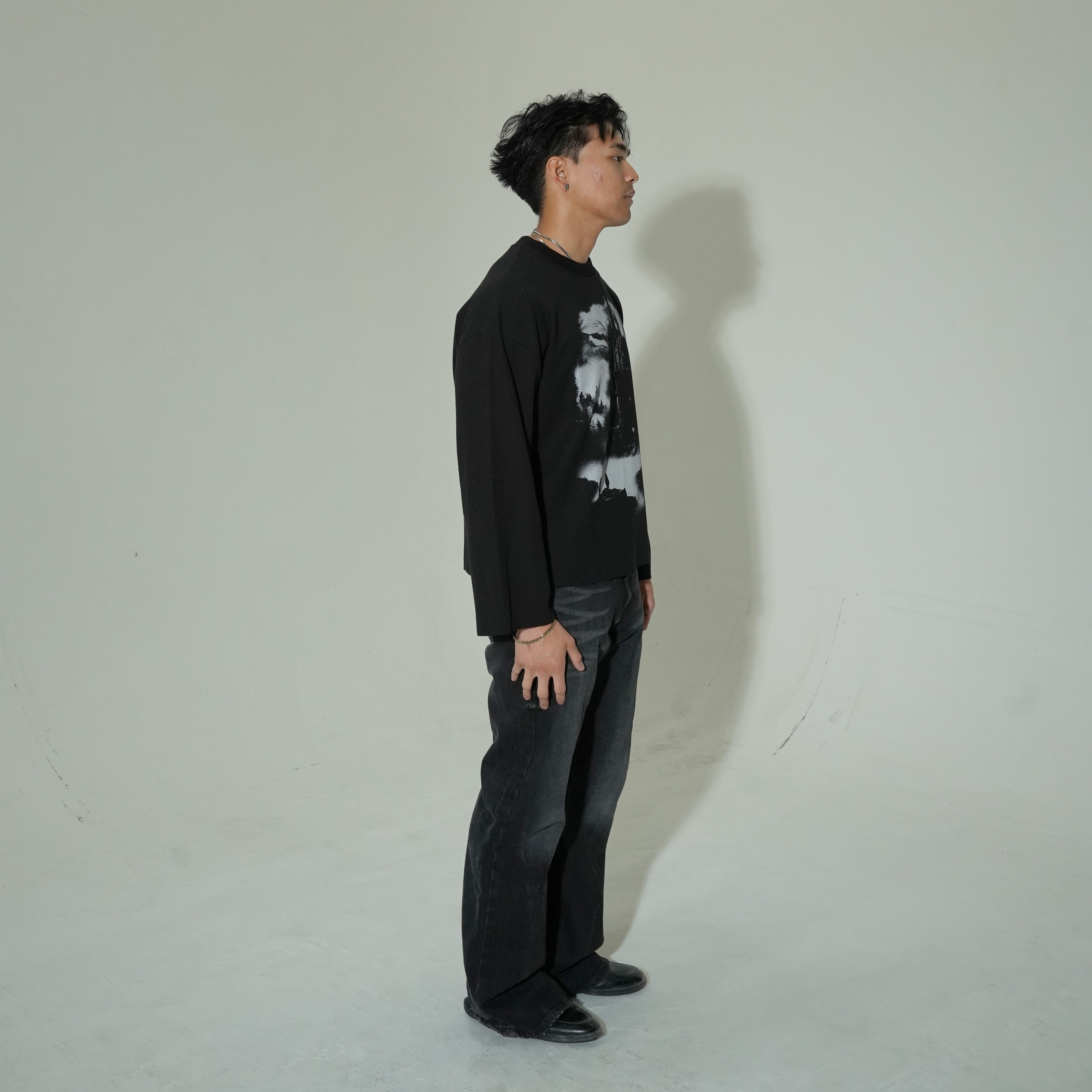"CASTLE CRASHER" WAFFLE LS TEE