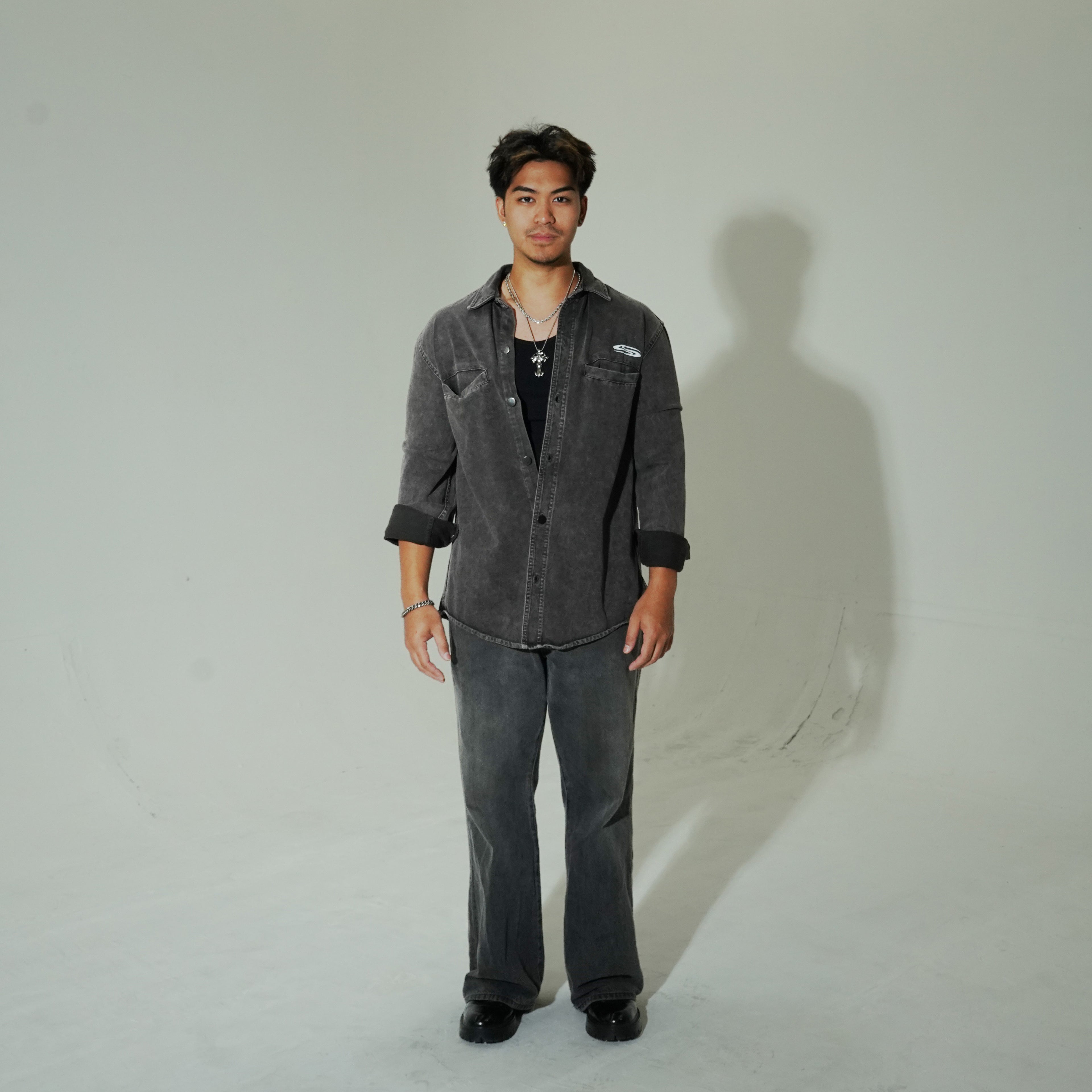 "SCRIPT" DENIM OVERSHIRT