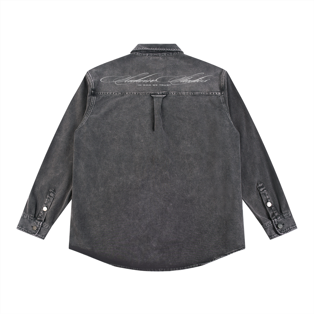 "SCRIPT" DENIM OVERSHIRT